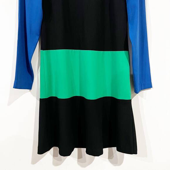 MICHAEL Michael Kors Long Sleeve Colorblock Sheath Dress - Picture 6 of 11